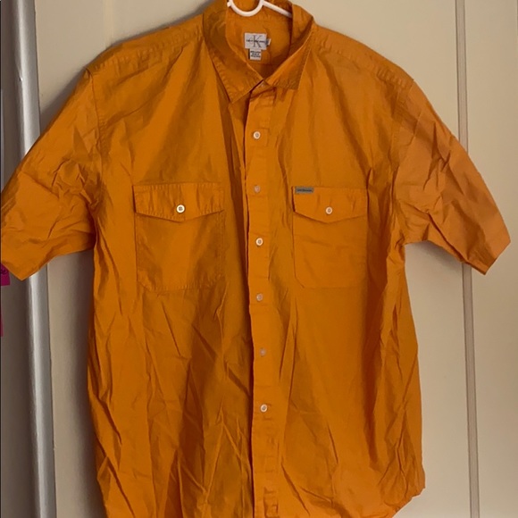 Calvin Klein Jeans Other - Men’s Calvin Klein Jeans orange button down shirt